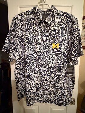 Hawaiian Shirt University of Michigan - 3XL/2XL Dark Navy